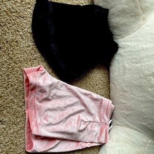 Velvet shorts with cute and funny crop tops.